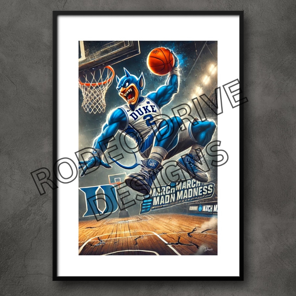 DUKE BLUE DEVILS 11X17 POSTER NCAA MARCH MADNESS DUKE PRINT-RODEO DRIVE …